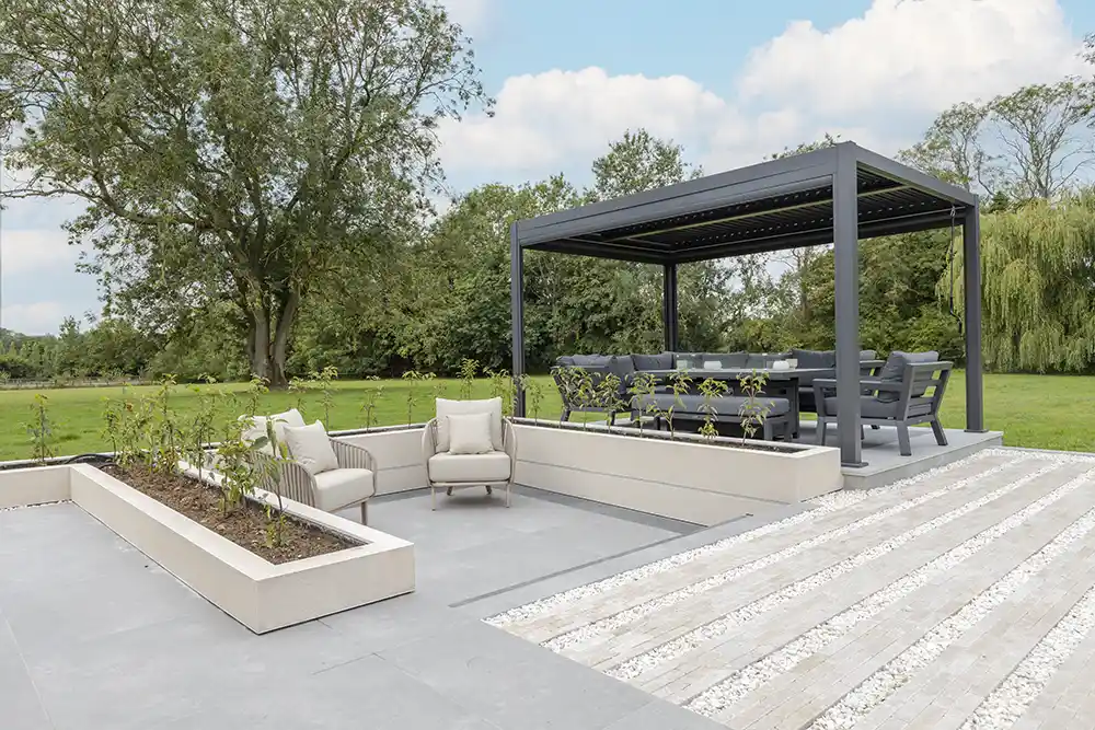 Norfolk garden designed by Acorn to Oak Landscapers.