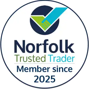 Norfolk trusted trader logo for Acorn to oak Landscaping